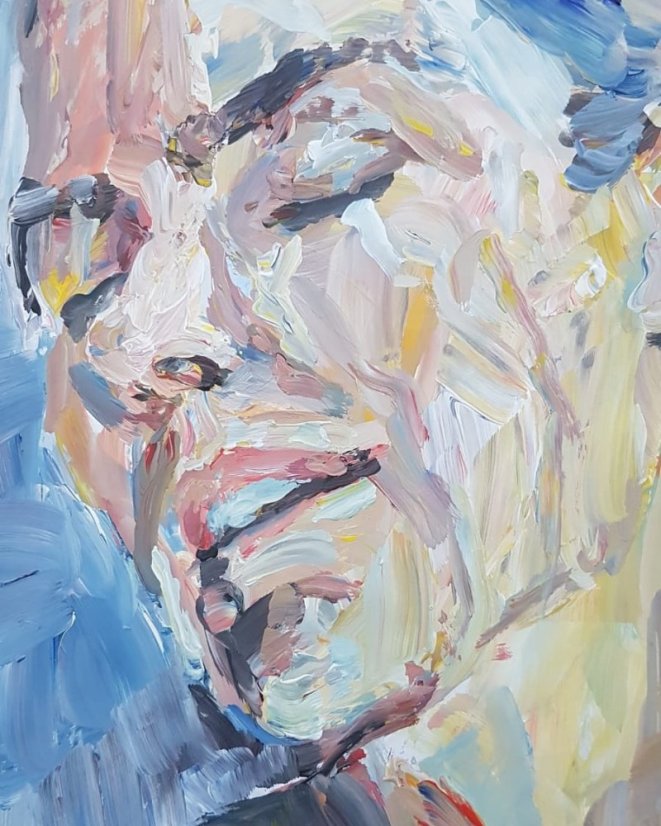 Blue face